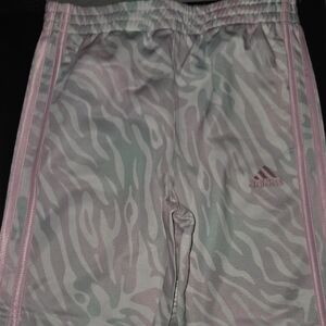 Adidas Kids Pink and Gray Zebra Joggers Set
